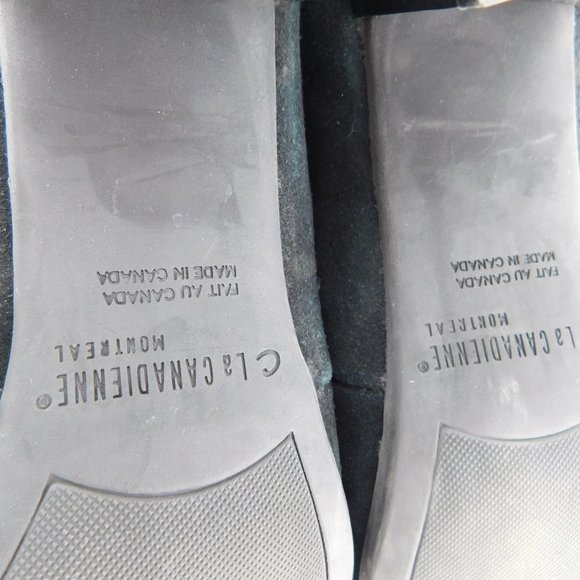 LA CANADIENNE Black Suede Weatherproof Booties 6 - Picture 9 of 10